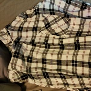 Forever 21 black white and red flannel
